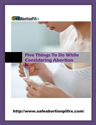 Five things to do while considering abortion