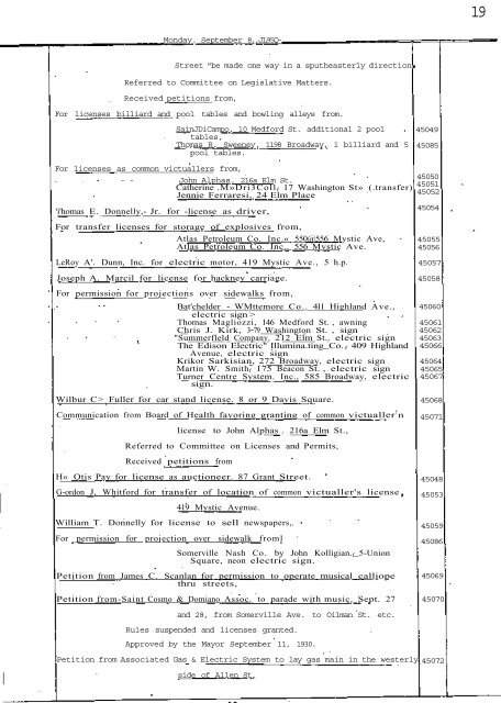 Petitions - City of Somerville