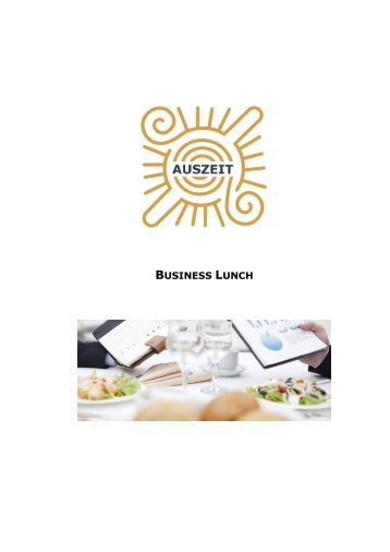 Auszeit Business Lunch 2016