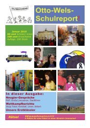 In dieser Ausgabe: - Otto-Wels-Grundschule