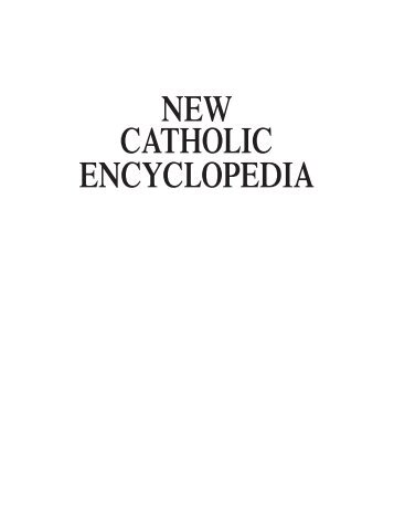 NEW CATHOLIC ENCYCLOPEDIA - fapipa