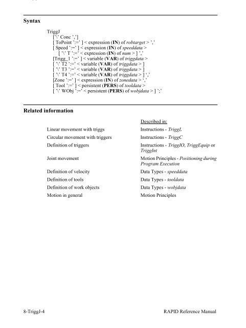 Basic Characteristics RAPID