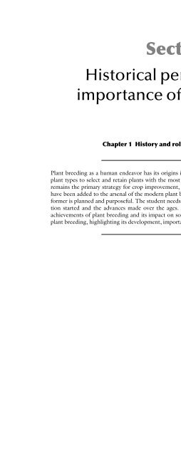 Principles of Plant Genetics and Breeding