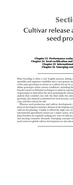 Principles of Plant Genetics and Breeding