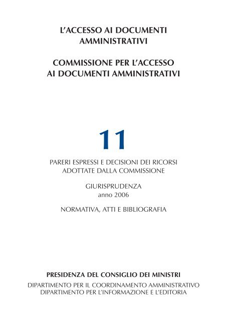 l'accesso ai documenti amministrativi ... - Governo Italiano