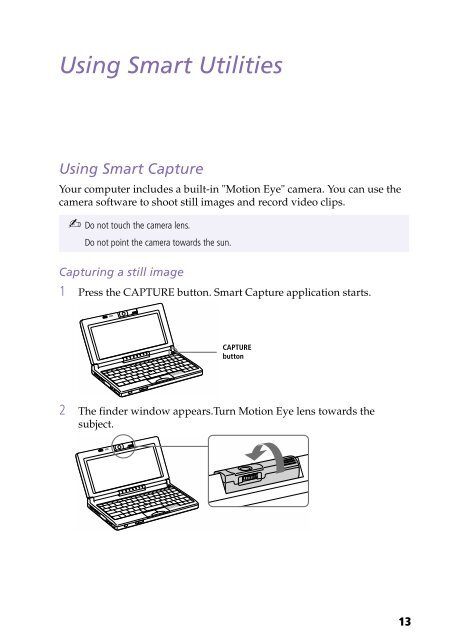 Sony PCG-C1F - PCG-C1F Manuale software Inglese