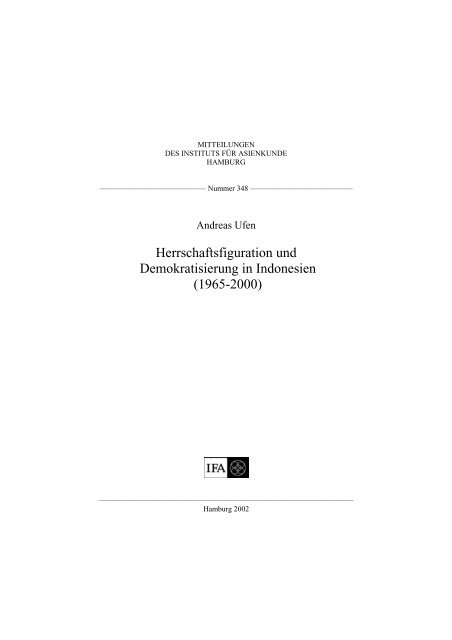 Herrschaftsfiguration und Demokratisierung in Indonesien (1965 ...