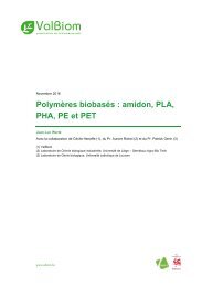 Polymères biobasés  amidon PLA PHA PE et PET