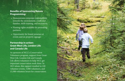 Nature Conservancy of Canada: Corporate Partnerships & Giving