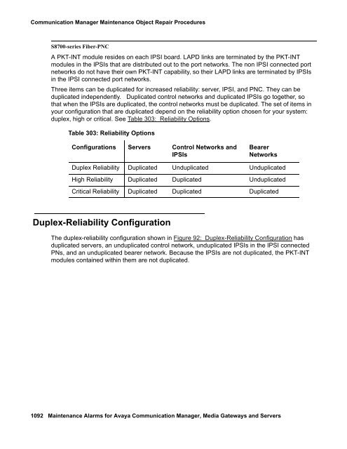 Server Alarms - Avaya Support