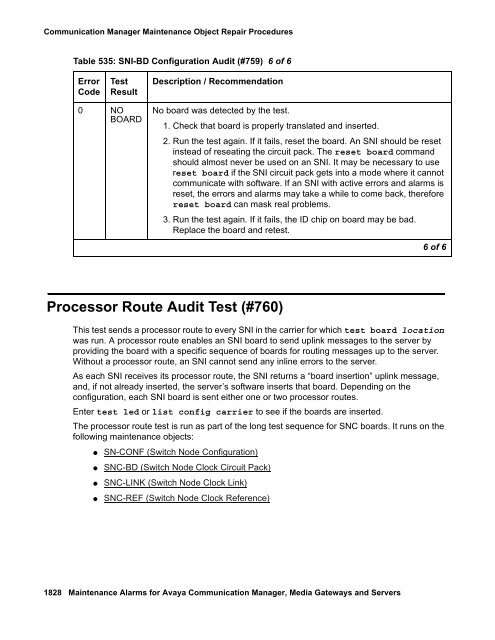 Server Alarms - Avaya Support