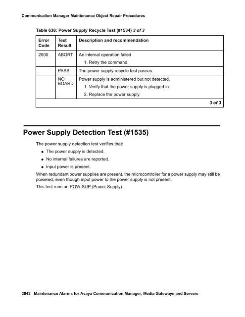 Server Alarms - Avaya Support