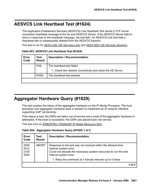 Server Alarms - Avaya Support