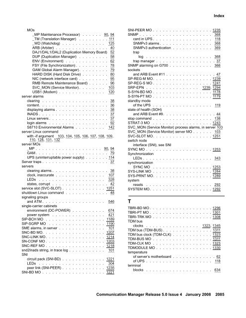 Server Alarms - Avaya Support