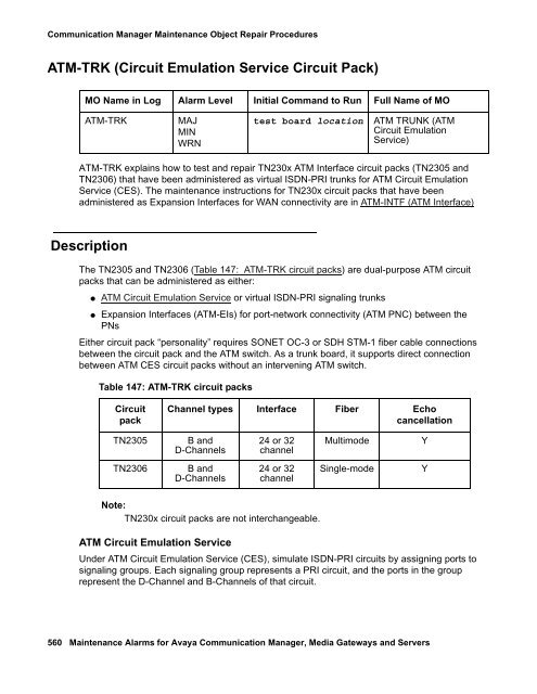 Server Alarms - Avaya Support