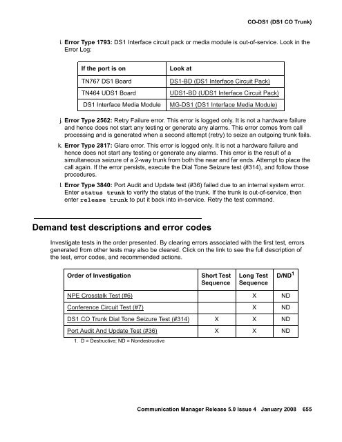 Server Alarms - Avaya Support