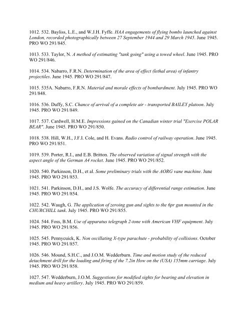 bibliography - Canadian Military History