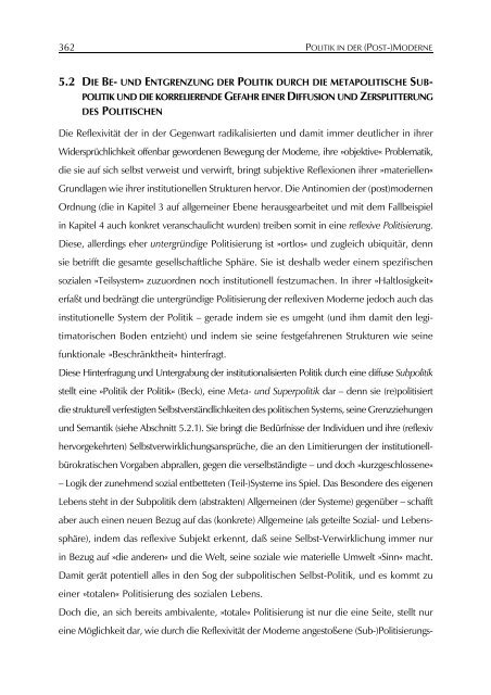 Politik in der (Post-)Moderne - edition fatal