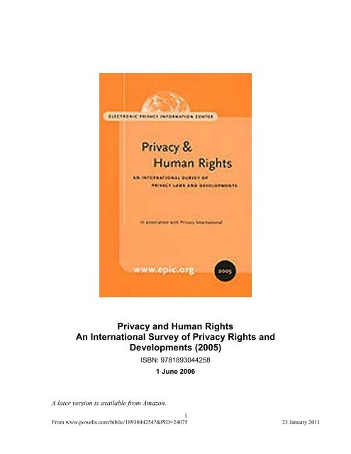 Privacy and Human Rights - Instructional Media &amp; Magic