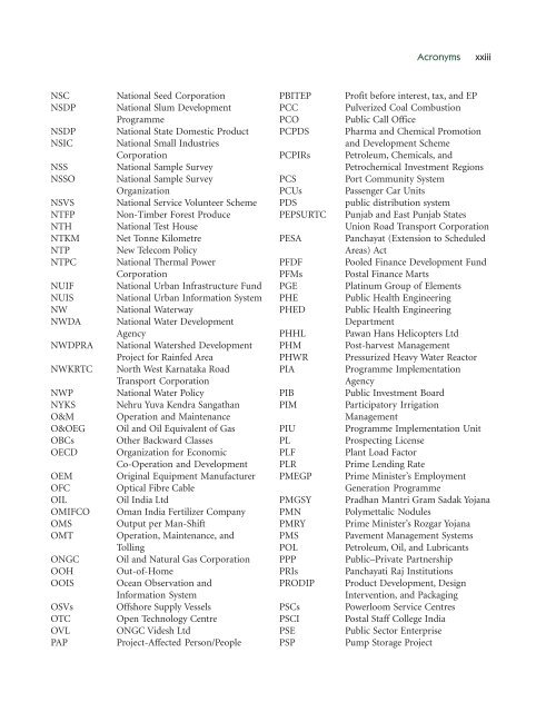 Eleventh Five Year Plan - of Planning Commission