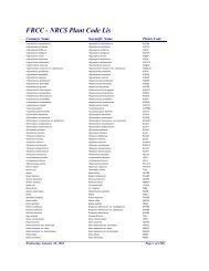 FRCC - NRCS Plant Code Lis