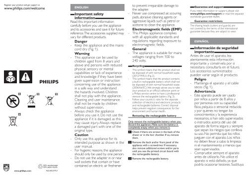 philips series 1000 shaver instructions