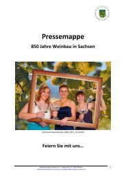 Pressemappe 850 Jahre Weinbau in Sachsen - Weinbauverband ...