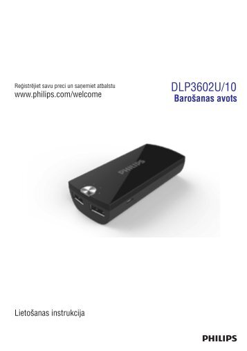 Philips Chargeur de batterie USB - Mode dâemploi - LAV
