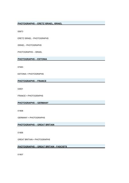 Cadenza Document - Yad Vashem