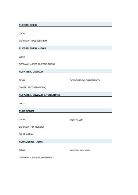 Cadenza Document - Yad Vashem