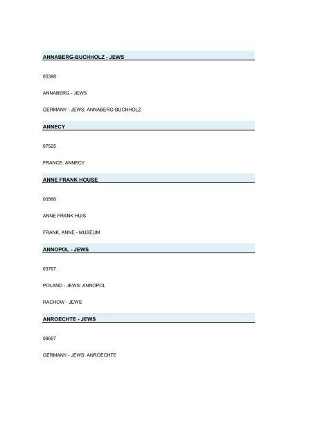 Cadenza Document - Yad Vashem