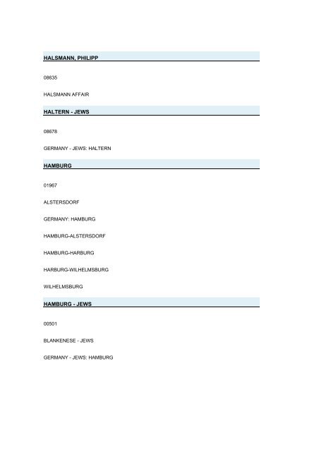 Cadenza Document - Yad Vashem