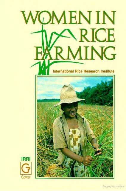 Role Of China S Women In Rice Farming Systems Pdf 101 Mb Usaid