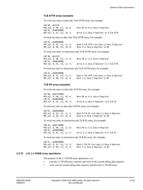 Cortex-A8 Technical Reference Manual - ARM Information Center