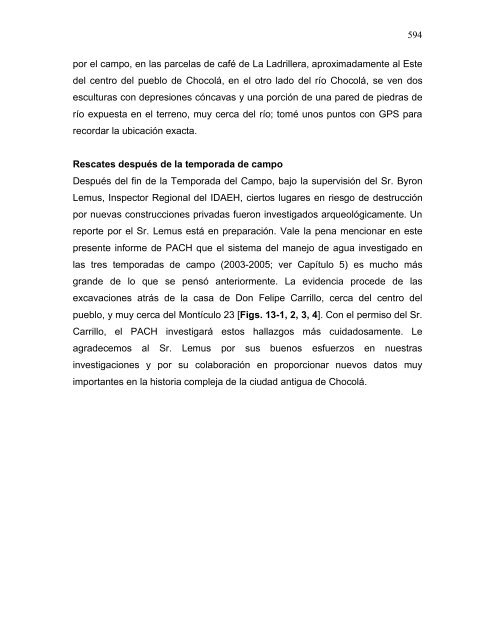 proyecto arqueológico chocolá: informe no. 3 informe no. 3