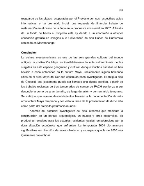 proyecto arqueológico chocolá: informe no. 3 informe no. 3