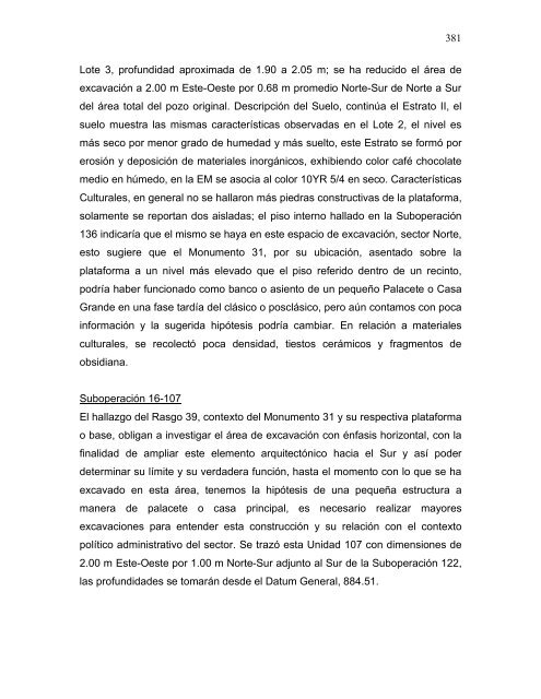 proyecto arqueológico chocolá: informe no. 3 informe no. 3