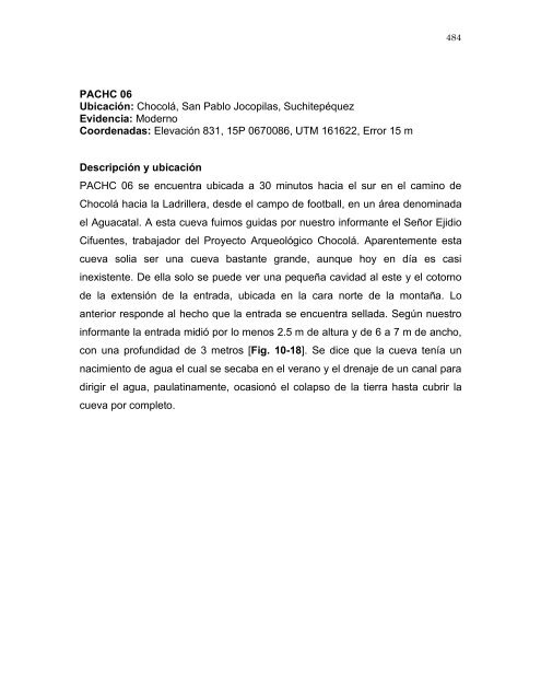 proyecto arqueológico chocolá: informe no. 3 informe no. 3