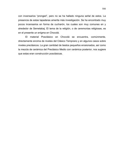 proyecto arqueológico chocolá: informe no. 3 informe no. 3