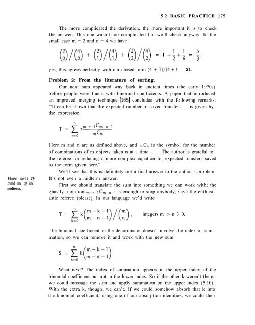 Concrete mathematics : a foundation for computer science