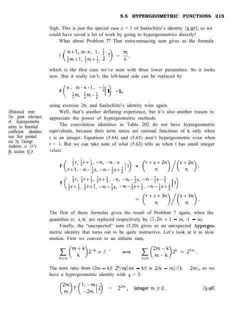 Concrete mathematics : a foundation for computer science