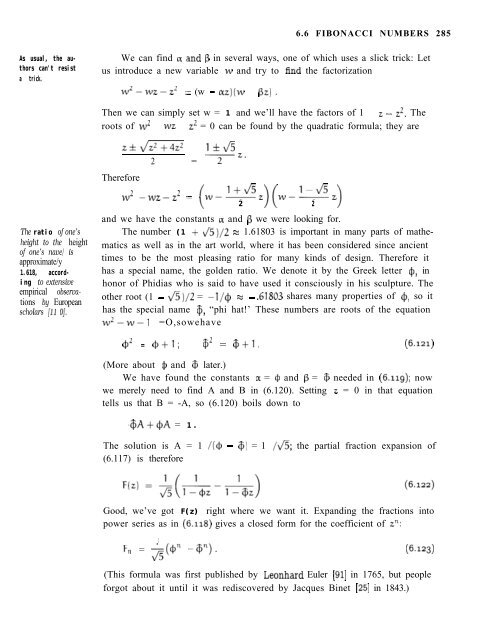 Concrete mathematics : a foundation for computer science