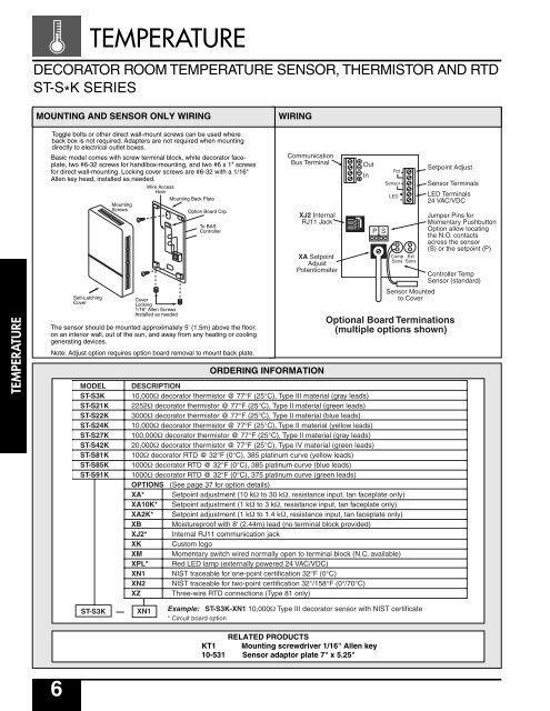 Building Automation Controls Catalog 2006 - Trane