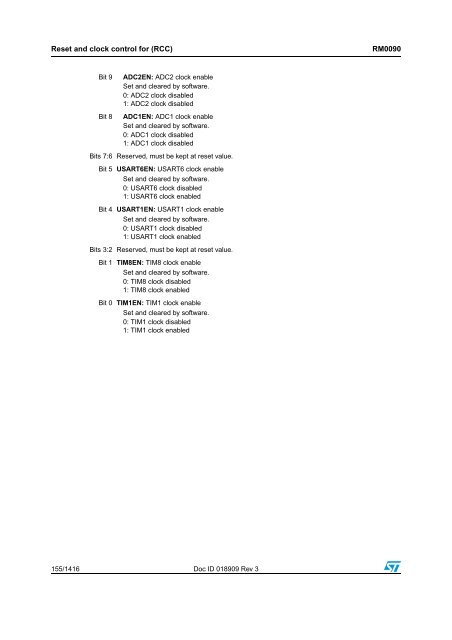 RM0090: Reference manual - STMicroelectronics