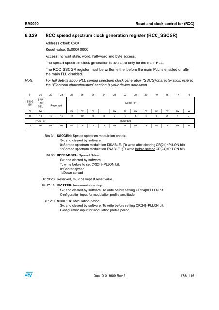 RM0090: Reference manual - STMicroelectronics