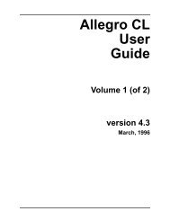 Allegro CL User Guide