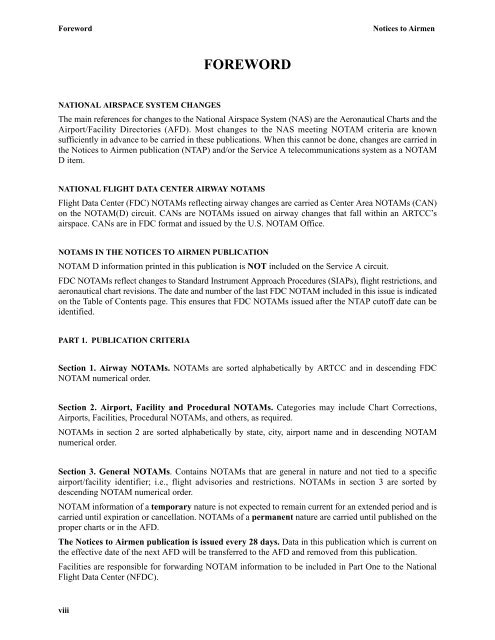 August 25 2011 Notices to Airmen - FAA