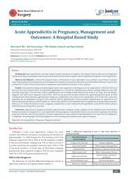 Acute Appendicitis in Pregnancy Management and Outcomes A Hospital Based Study