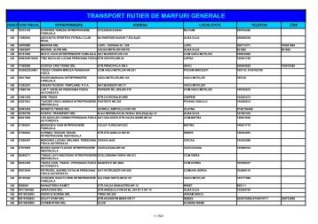 transport rutier de marfuri generale - Autoritatea Rutiera Romana