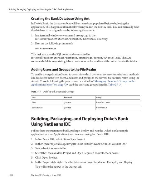 The Java EE 5 Tutorial (PDF) - Oracle Software Downloads
